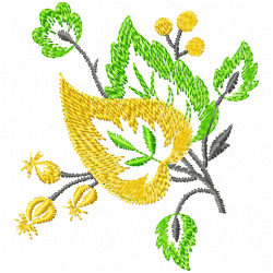 Leaves Embroidery Design 4